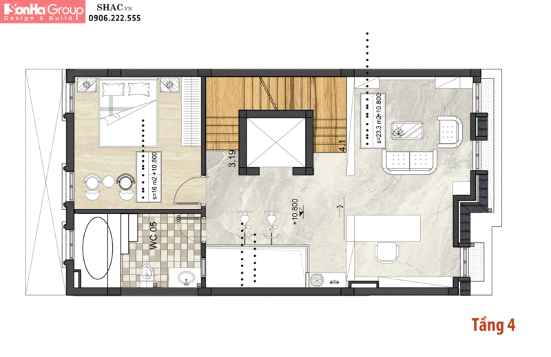 Thiết kế nội thất tân cổ điển tại Hoàng Huy Riverside Hải Phòng - SH NOP 0219 15