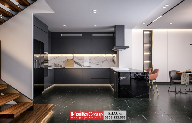 Gian bếp tiện nghi và hiện đại