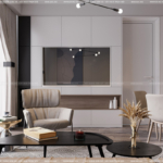 Không gian phòng khách thuộc căn hộ Minato Residence