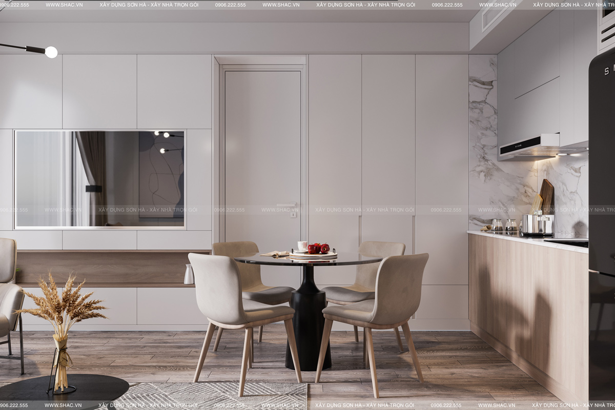 Phòng bếp liền kề phòng khách