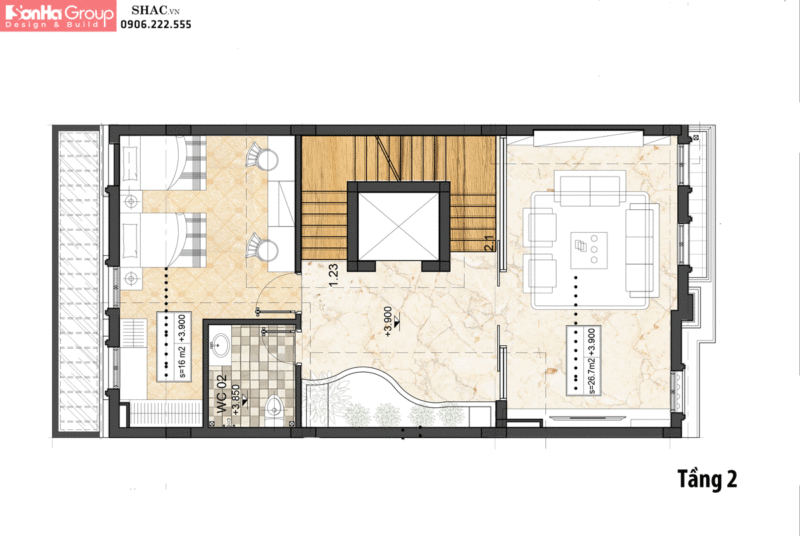 Thiết kế nội thất tân cổ điển tại Hoàng Huy Riverside Hải Phòng - SH NOP 0219 12