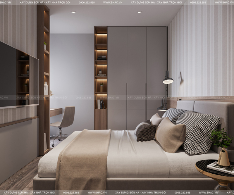 Một thiết kế phòng ngủ khác của căn hộ