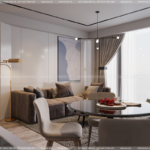 Thiết kế phòng khách và bếp liền kề hợp lý