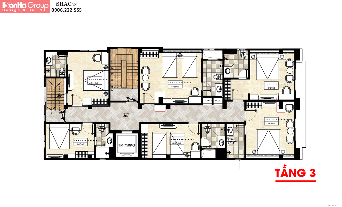 Mẫu Khách Sạn Tân Cổ Điển 10 Tầng tại Hải Phòng 87