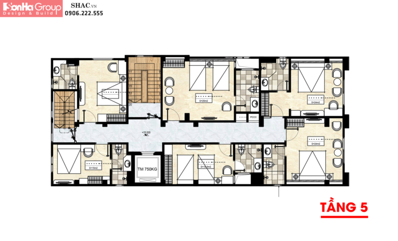 Mẫu Khách Sạn Tân Cổ Điển 10 Tầng tại Hải Phòng 36