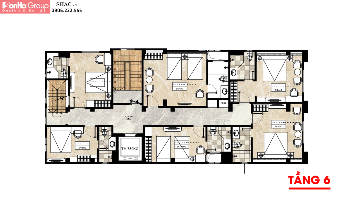 Mẫu Khách Sạn Tân Cổ Điển 10 Tầng tại Hải Phòng 90