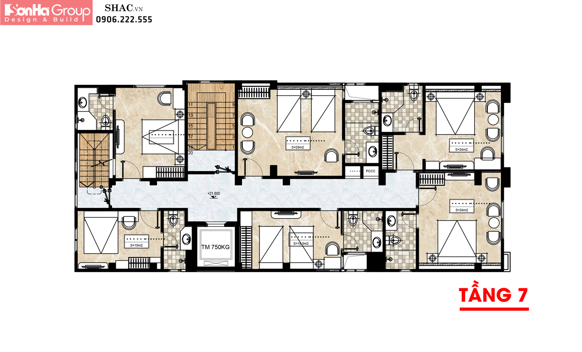 Mẫu Khách Sạn Tân Cổ Điển 10 Tầng tại Hải Phòng 91