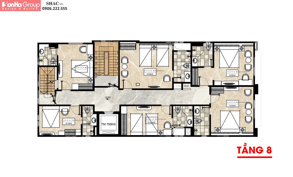 Mẫu Khách Sạn Tân Cổ Điển 10 Tầng tại Hải Phòng 92