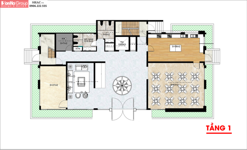 Thiết kế tòa nhà văn phòng hiện đại 350m2 tại Hà Nội - SH KS 0094 3
