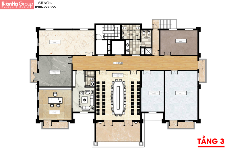 Mẫu thiết kế khách sạn tân cổ điển 450m2 tại Bắc Ninh 6