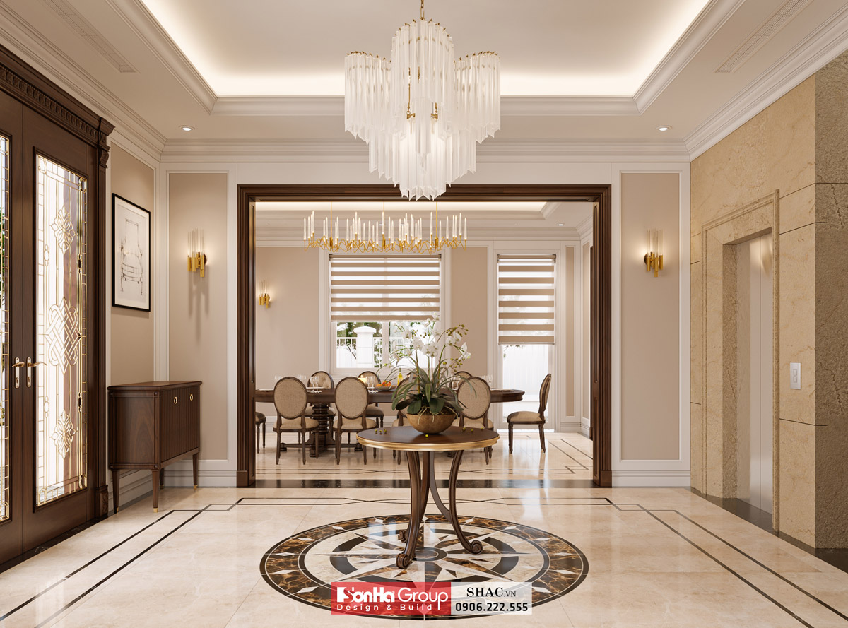 Mẫu biệt thự tân cổ điển 3 tầng 140m2 tại Hải Phòng 78