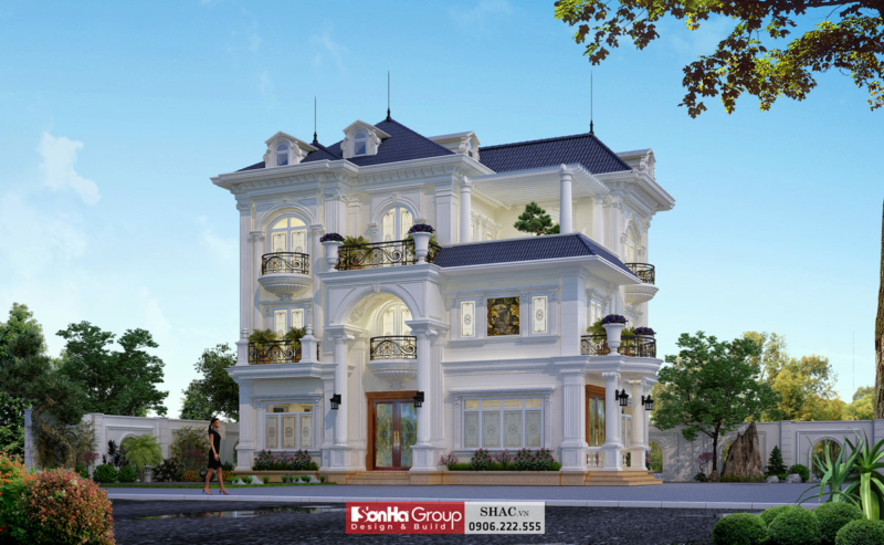 Mẫu biệt thự tân cổ điển 3 tầng 140m2 tại Hải Phòng 4