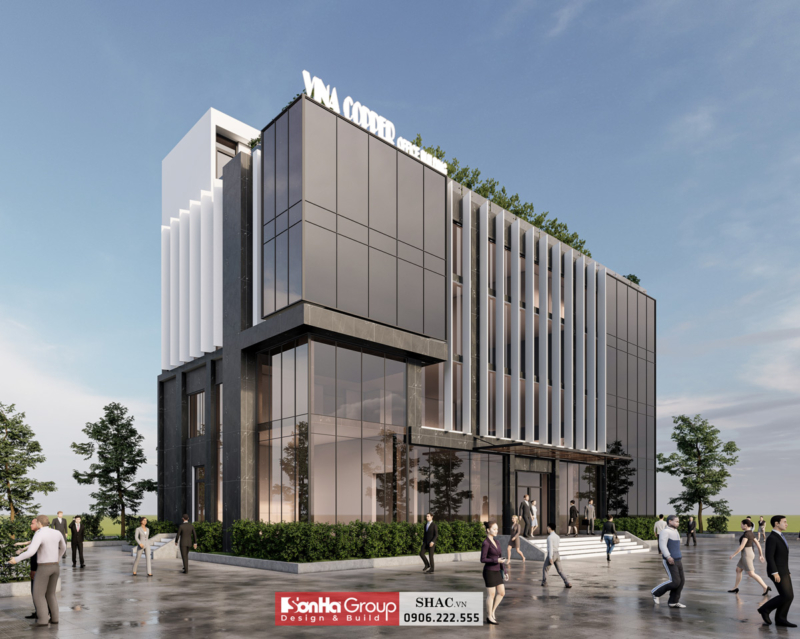 Thiết kế tòa nhà văn phòng hiện đại 350m2 tại Hà Nội - SH KS 0094 2