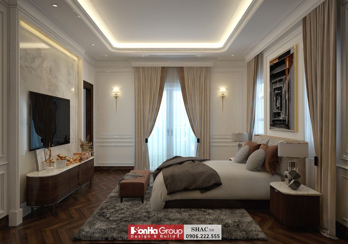 Mẫu biệt thự tân cổ điển 3 tầng 140m2 tại Hải Phòng 83