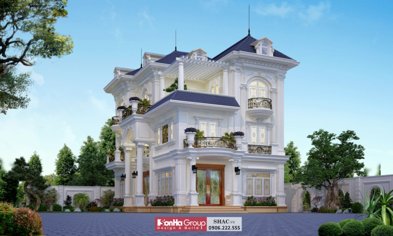 Mẫu biệt thự tân cổ điển 3 tầng 140m2 tại Hải Phòng 1