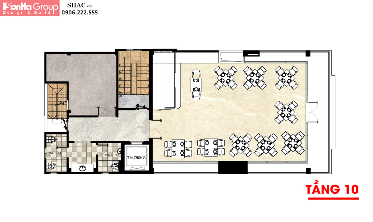 Thiết kế khách sạn tân cổ điển 10 tầng tại Hải Phòng - SH KS 0045 94
