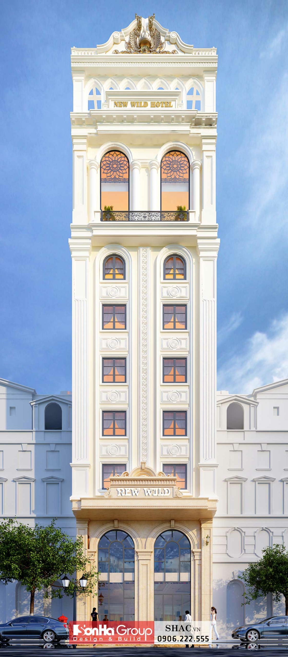 Thiết kế khách sạn tân cổ điển 10 tầng tại Hải Phòng - SH KS 0045 83