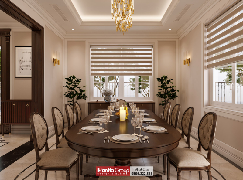 Mẫu biệt thự tân cổ điển 3 tầng 140m2 tại Hải Phòng 9