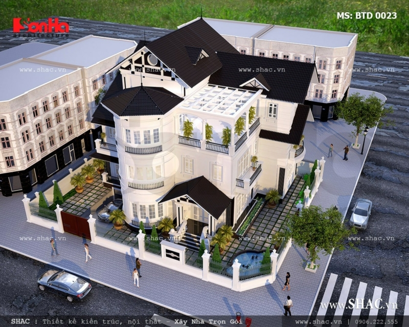 biệt thự 3 tầng 2 mặt tiền