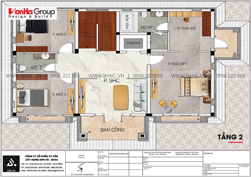 biệt thự 3 tầng 2 mặt tiền