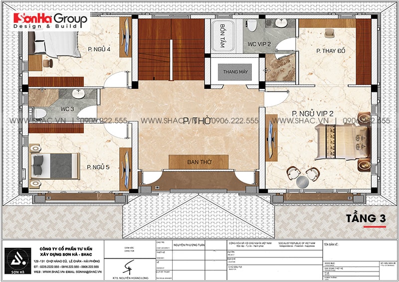 biệt thự 3 tầng 2 mặt tiền