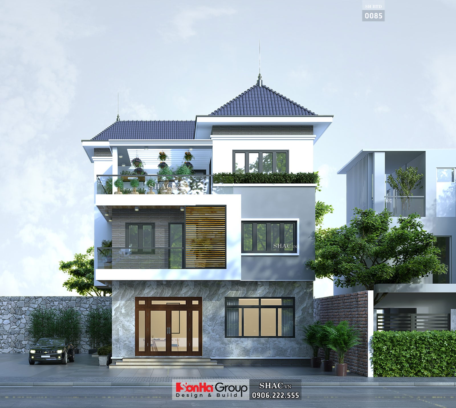 biệt thự 3 tầng 2 mặt tiền