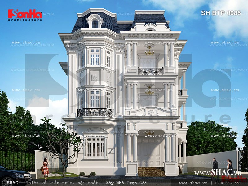 biệt thự 3 tầng cổ điển