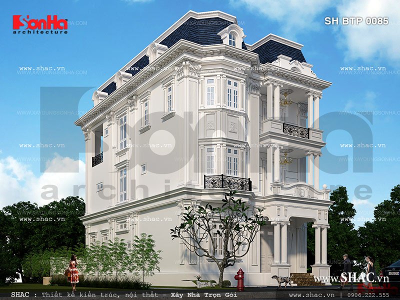 biệt thự 3 tầng cổ điển