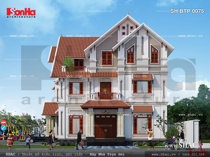 biệt thự 3 tầng kiểu pháp