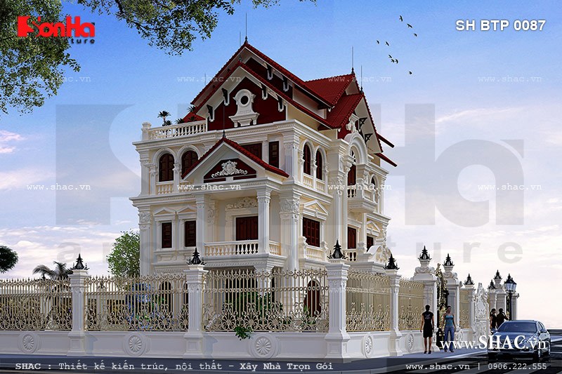 biệt thự 3 tầng kiểu pháp