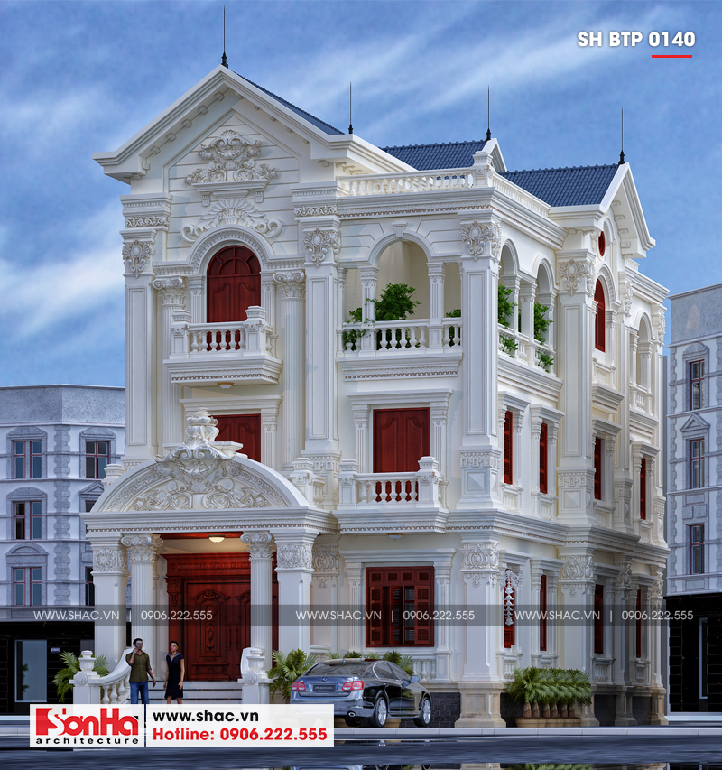 biệt thự 3 tầng kiểu pháp