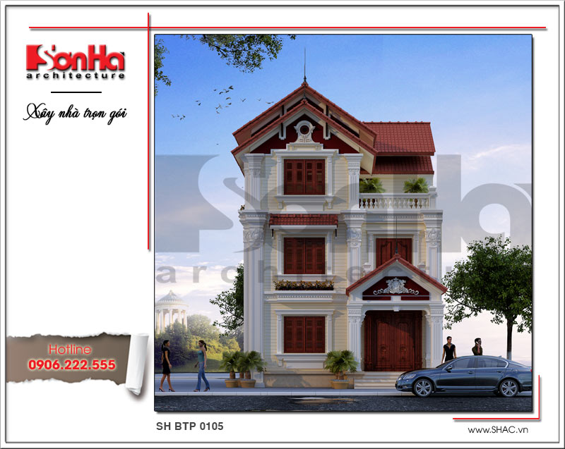 biệt thự 3 tầng kiểu pháp