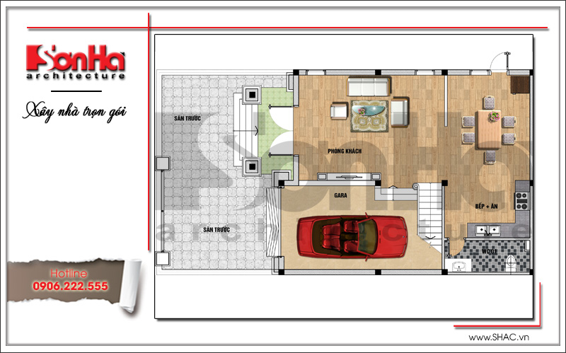 biệt thự 3 tầng kiểu pháp