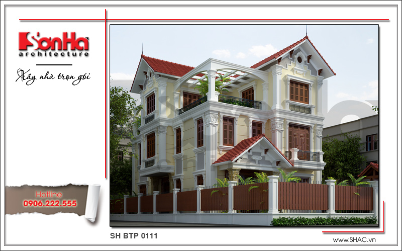 biệt thự 3 tầng kiểu pháp