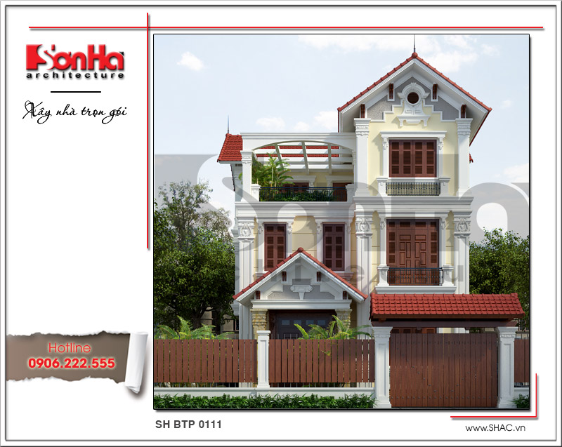 biệt thự 3 tầng kiểu pháp