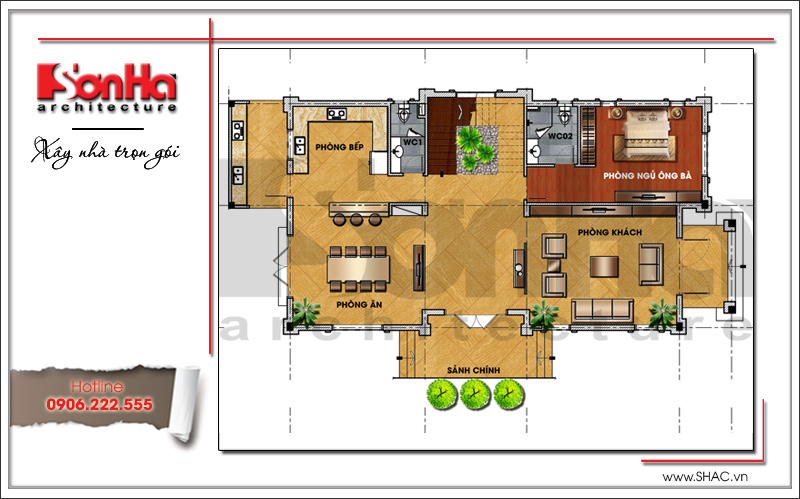 biệt thự 3 tầng kiểu pháp