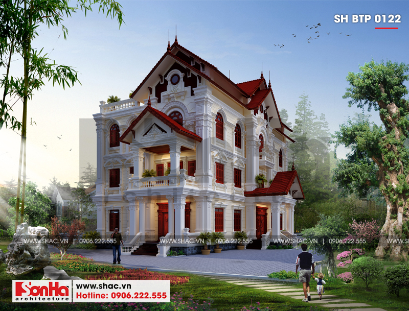 biệt thự 3 tầng kiểu pháp