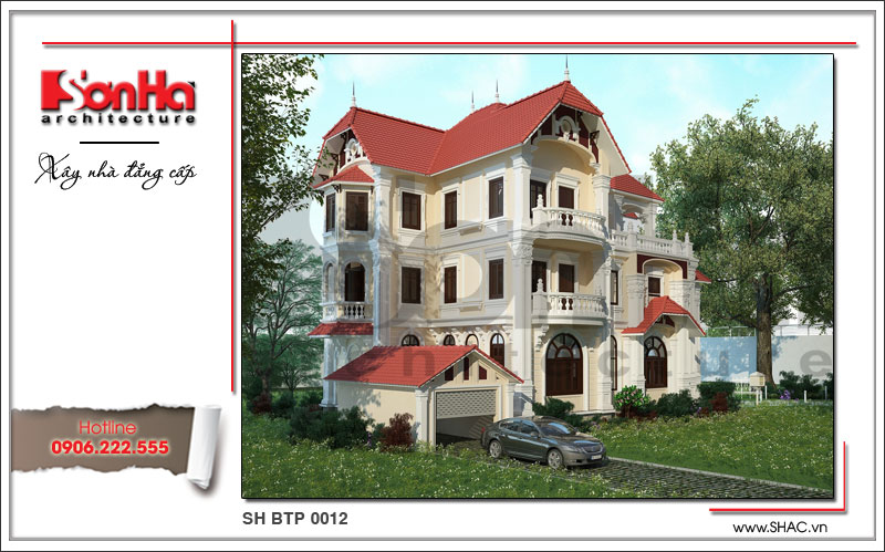 biệt thự 3 tầng kiểu pháp