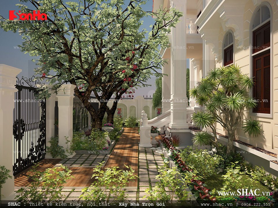 biệt thự 3 tầng kiểu pháp