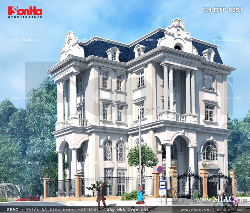 biệt thự 3 tầng kiểu pháp