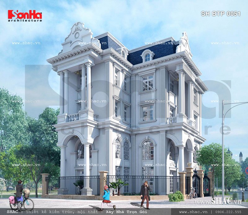 biệt thự 3 tầng kiểu pháp