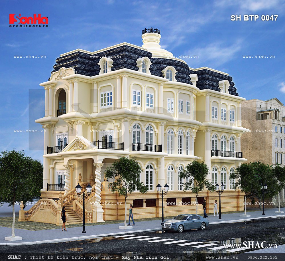 biệt thự 3 tầng kiểu pháp