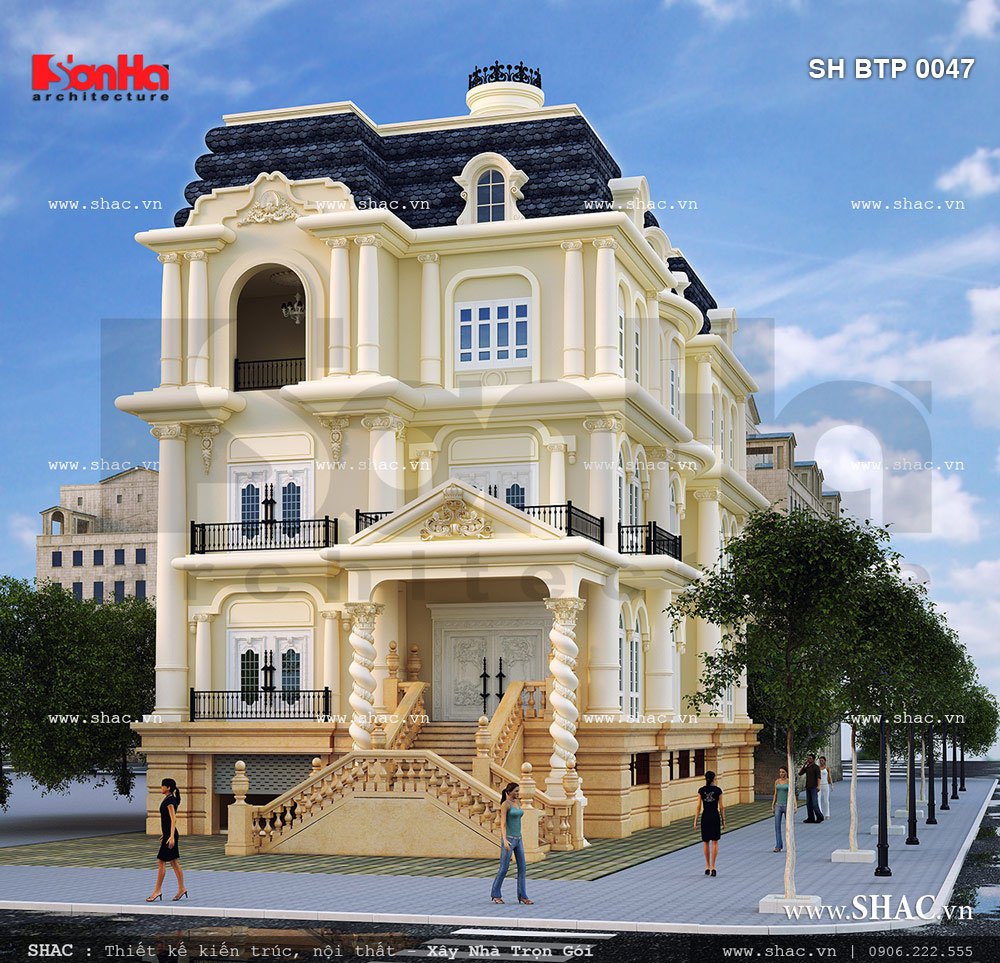 biệt thự 3 tầng kiểu pháp