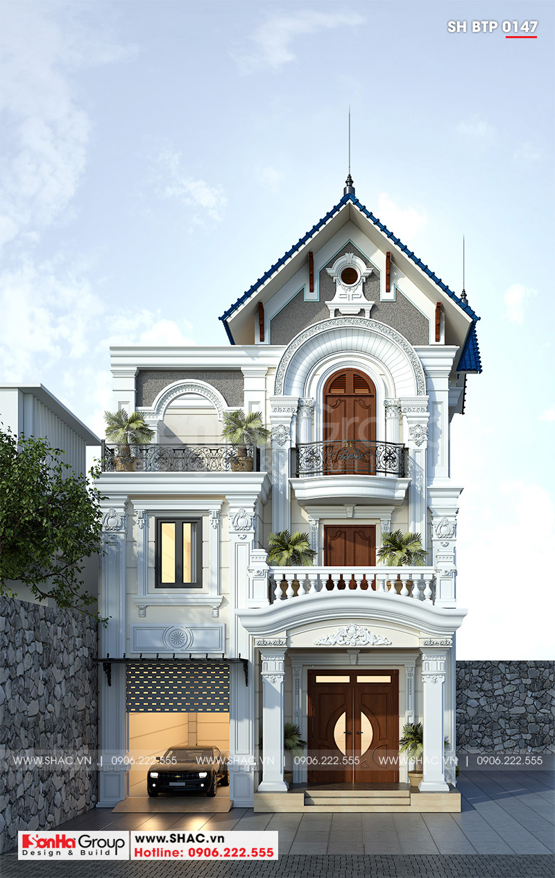 biệt thự 3 tầng kiểu pháp