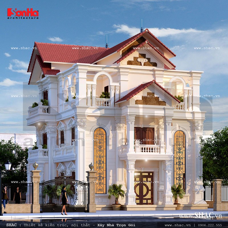 biệt thự 3 tầng kiểu pháp