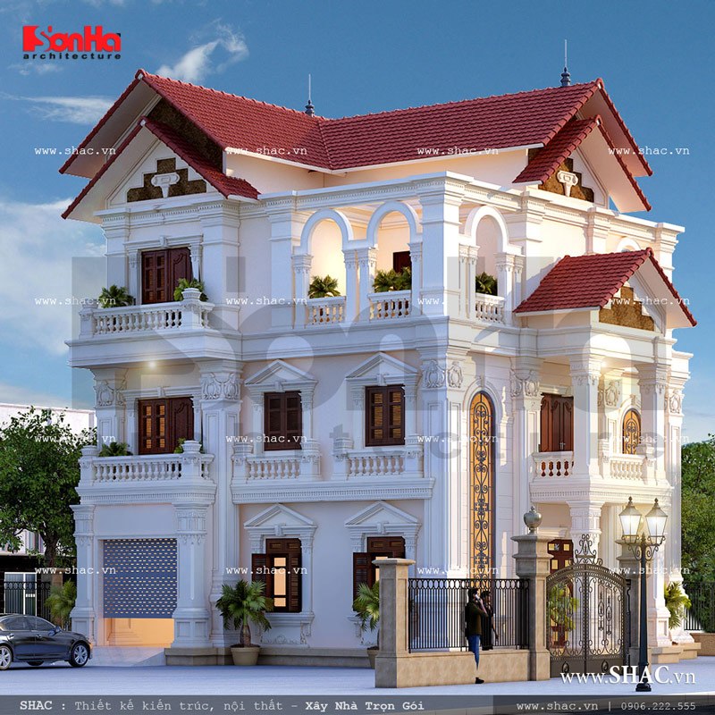 biệt thự 3 tầng kiểu pháp