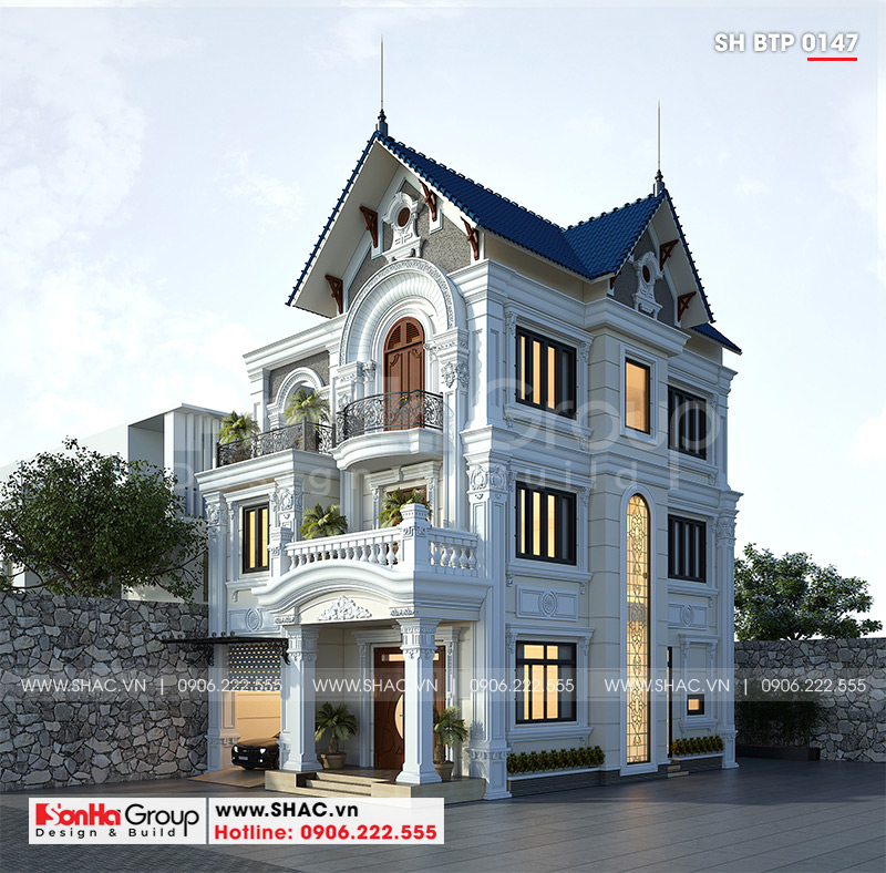 biệt thự 3 tầng kiểu pháp