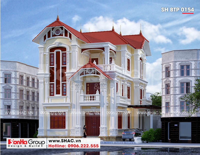 biệt thự 3 tầng kiểu pháp