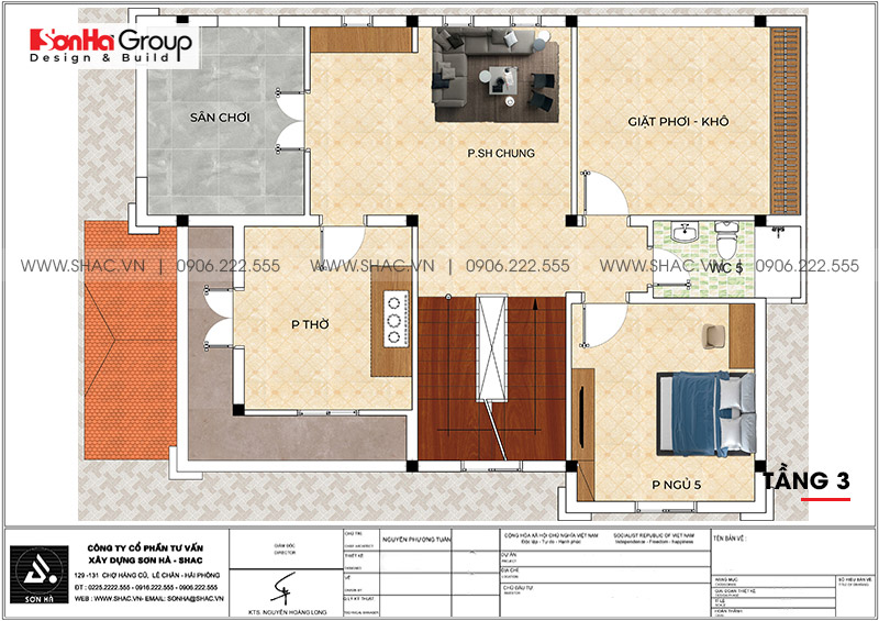 biệt thự 3 tầng kiểu pháp