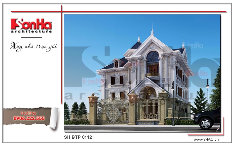 biệt thự 3 tầng mái thái hiện đại